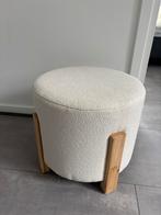 Poef - beige / creme, Huis en Inrichting, Ophalen of Verzenden, Zo goed als nieuw, Rond, Minder dan 50 cm