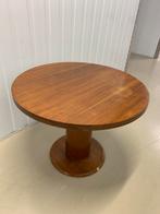 _Art deco ronde bijzettafel | teakhout, 45 tot 60 cm, Gebruikt, Art deco Art nouveau, Rond