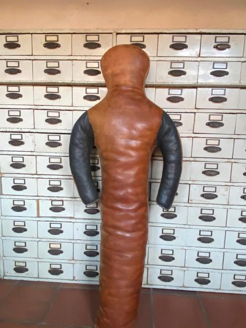 Boksen Bokspop Worsteldummy Antiek Leer, Antiek en Kunst, Curiosa en Brocante, Ophalen