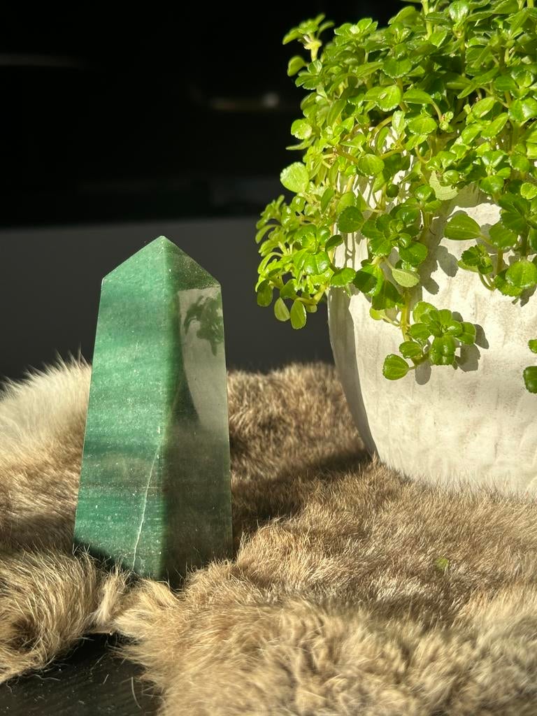 Groene Aventurijn obelisk, Ophalen of Verzenden, Mineraal