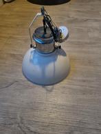 Witte industriële hanglamp, Huis en Inrichting, Ophalen, Zo goed als nieuw, Metaal, Minder dan 50 cm