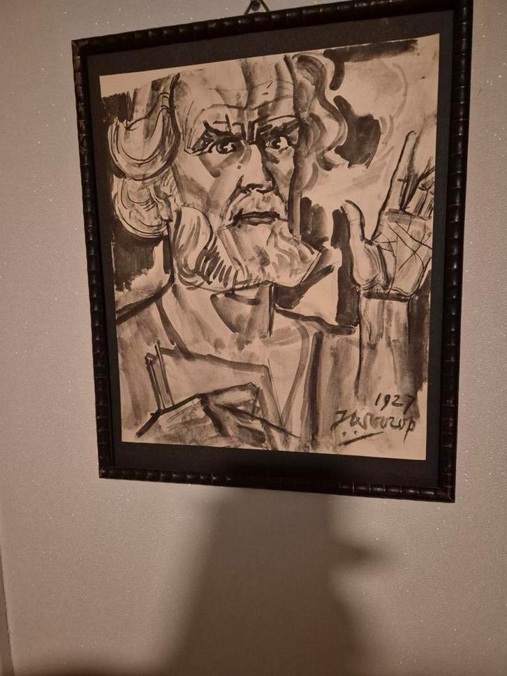 Jan Toorop - Petrus (1927) - Ingelijst, Antiek en Kunst, Kunst | Litho's en Zeefdrukken, Ophalen of Verzenden