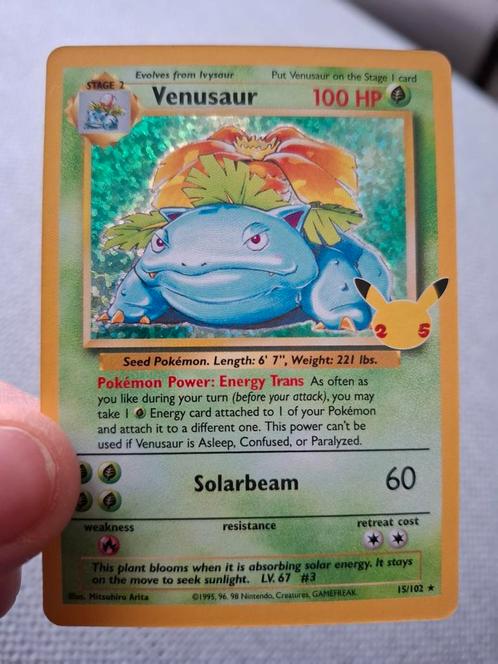 Venusaur 15/102 Celebrations, Hobby en Vrije tijd, Verzamelkaartspellen | Pokémon, Zo goed als nieuw, Losse kaart, Foil, Ophalen of Verzenden