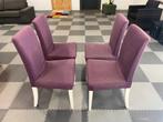4 Eetkamerstoelen met Afneembare Hoezen, Huis en Inrichting, Stoelen, Ophalen, Gebruikt, Overige kleuren, Vier
