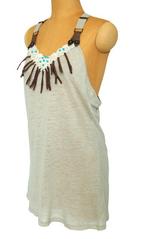 Stardust Avenue top, bohemian linnen, Mt. XL, Verzenden, Beige, Maat 46/48 (XL) of groter, Zo goed als nieuw