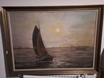 Schilderij Boot op Zee, Antiek en Kunst, Kunst | Schilderijen | Klassiek, Ophalen