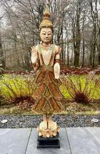 Boeddha tempelwachter beeld hout Thailand, Antiek en Kunst, Kunst | Beelden en Houtsnijwerken, Ophalen