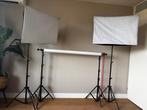 Bresser BR-60S LED + Bresse rolsysteem + papier 1.35x11m, Ophalen of Verzenden, Zo goed als nieuw, Achtergrond