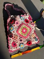 Nieuwe wit/roze granny square tas, Verzenden, Nieuw, Overige kleuren, Schoudertasje