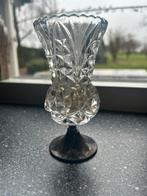 Kristallen vaasje met verzilverde voet, Ophalen of Verzenden