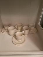 Recamier Royal Creamware 4 Kop en Schotels & 2 Mokken Set, Ophalen of Verzenden, Overige stijlen, Kop(pen) en/of Schotel(s)