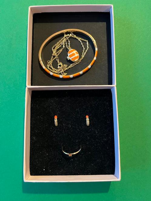 Set sieraden AND Amsterdam goud oranje, Sieraden, Tassen en Uiterlijk, Overige Accessoires, Nieuw, Ophalen of Verzenden
