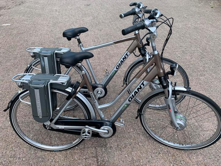 Set Electrische giant twist fietsen, Fietsen en Brommers, Fietsen | Dames | Damesfietsen, Zo goed als nieuw, Giant, Versnellingen