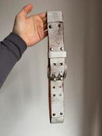 Petrol Industries wit verwassen lederen riem, Petrol, 3 tot 5 cm, 90 tot 100 cm, Heupriem