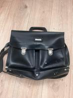 Vintage Leren Tas, Overige merken, Gebruikt, Zwart, Ophalen of Verzenden