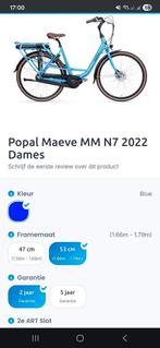 Elektrische popal moederfiets te koop (blauw), Ophalen, Zo goed als nieuw, Overige merken