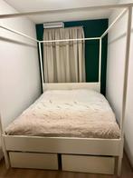 Tweepersoons Hemelbed - Incl. Lattenbodem en opbergbakken, Huis en Inrichting, Slaapkamer | Bedden, Ophalen, Overige materialen