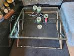 Glazen salontafel Eric kusters style, Huis en Inrichting, Tafels | Salontafels, Ophalen, 100 tot 150 cm, 50 tot 100 cm, Zo goed als nieuw