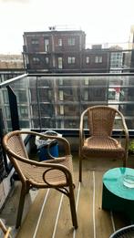 Twee Rietstoelen voor Balkon/Tuin, Ophalen, Gebruikt, Twee, Bruin