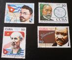 Cuba - 4x Mannen - oa Martin Luther King en Koch, Postzegels en Munten, Verzenden, Midden-Amerika, Gestempeld