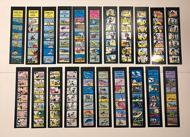 21Dia-Film Strips van Leeuwenzegel/wajang voor toverlantaarn, Verzamelen, Fotografica en Filmapparatuur, Overige typen, 1960 tot 1980