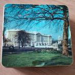Vintage blikken koektrommel met afbeelding van Buckingham Pa, Ophalen of Verzenden, Gebruikt, Koek(jes)