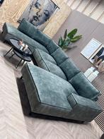 ZGAN Royale Velvet Velours U-Bank / Hoekbank - Groen - 390cm, Huis en Inrichting, Ophalen, -, -, Hoekbank