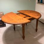 Vintage Ronde Uitschuifbare Houten Tafel, Ophalen, Gebruikt, Rond, Vijf personen of meer