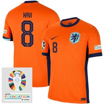 Officieel Nederland Thuis Shirt M XAVI + Patch  beschikbaar voor biedingen