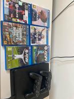 PS4 met 2 controllers en games, Spelcomputers en Games, Spelcomputers | Sony PlayStation 4, Ophalen, Met 2 controllers, Original