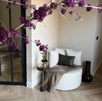 Ronde Loveseat Paris met kussens - Uit eigen atelier, Huis en Inrichting, Fauteuils, Ophalen of Verzenden, Nieuw, Stof, 75 tot 100 cm