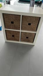 Ikea kallax vakkenkast met 4 Knipsa manden, Huis en Inrichting, Ophalen of Verzenden, Zo goed als nieuw, 25 tot 50 cm, Minder dan 100 cm