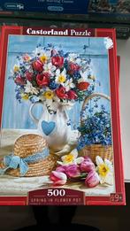 Castorland puzzel 500 st spring in flower pot, Ophalen of Verzenden, 500 t/m 1500 stukjes, Zo goed als nieuw