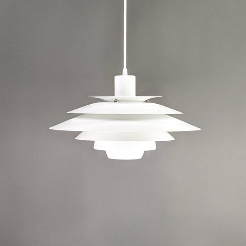 Jeka Verona hanglamp wit, vintage Deens Design, schalenlamp, Huis en Inrichting, Lampen | Hanglampen, Zo goed als nieuw, Minder dan 50 cm