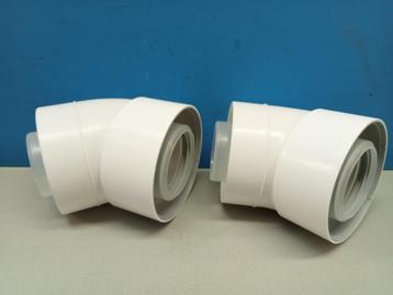Bocht 45 2 stuks Ubbink Ubifit Art.nr: 0229204 beschikbaar voor biedingen