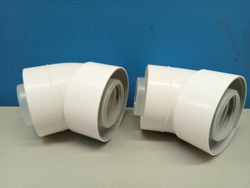 Bocht 45 2 stuks Ubbink Ubifit Art.nr: 0229204, Doe-het-zelf en Verbouw, Verwarming en Radiatoren, Nieuw, Cv-ketel of Combi-ketel