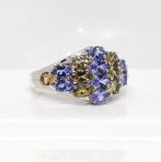 Zilver 925 Ring.  Tanzanite, Hessonit 2.40 Ct, Maat: 17.5 mm, Verzenden, Geen, Nieuw, 17 tot 18