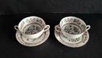 Royal Crafton 2 soepkoppen met schotels.Type Indian Tree., Huis en Inrichting, Keuken | Servies, Ophalen of Verzenden, Zo goed als nieuw