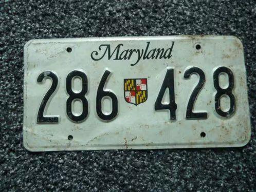 Kentekenplaat licenseplate Maryland 1 USA, Verzamelen, Automerken, Motoren en Formule 1, Gebruikt, Auto's, Verzenden