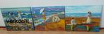 3 nostalgische wanddecoraties zomer, strand, hond, knuffels, Ophalen, Zo goed als nieuw