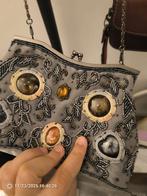 Antieke vintage Bandolera Tas, Sieraden, Tassen en Uiterlijk, Ophalen of Verzenden, Zo goed als nieuw, Grijs, Schoudertasje