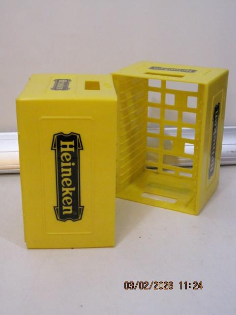 heineken cd rekjes krat 2 stuks in 1 koop jaren 80 (373), Ophalen of Verzenden, Gebruikt, Overige typen, Heineken