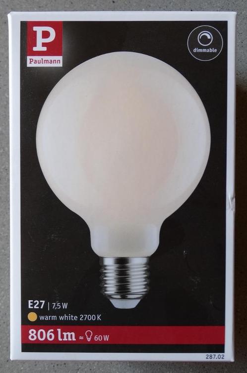 grote led lamp Paulmann 7,5 Watt; 806 lumen; 2700K; dimbaar, Huis en Inrichting, Lampen | Losse lampen, Nieuw, Led-lamp, 60 watt of meer