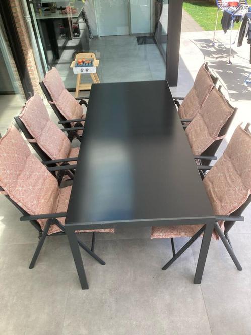Mooie Le Sud tuinset incl. 6 stoelen én kussens!, Tuin en Terras, Tuinsets en Loungesets, Gebruikt, Aluminium, Ophalen