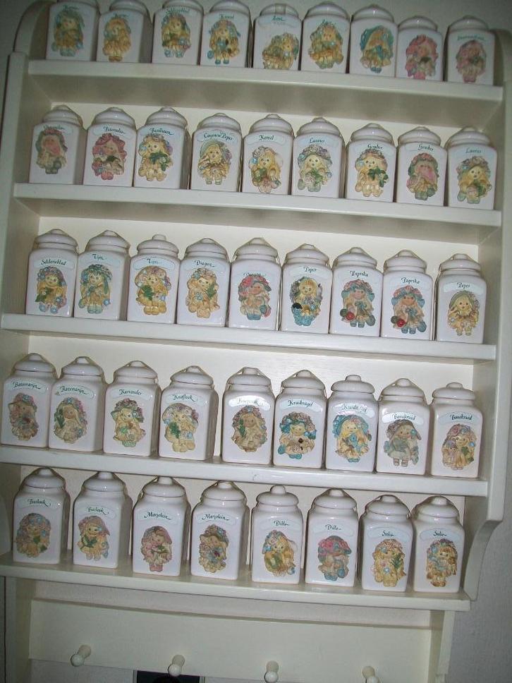 antiek kruidenpotjes 44 jitske goldina art collection, Huis en Inrichting, Keuken | Keukenbenodigdheden, Zo goed als nieuw, Ophalen