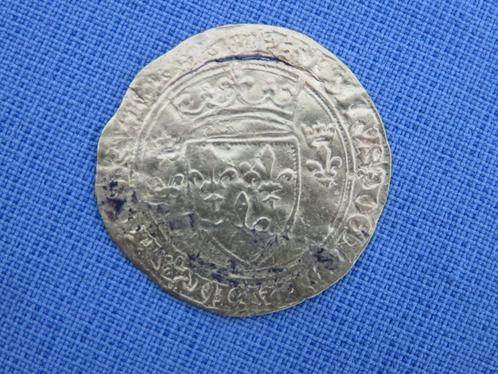Middeleeuwen - Ecu in goud – Karel 7 – 1436 - bodemvondst, Postzegels en Munten, Munten | Europa | Niet-Euromunten, Losse munt