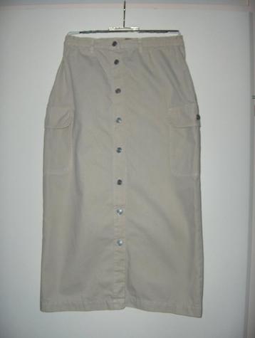 Lange beige katoenen college rok LEWIS & CLARK mt 152 zgan beschikbaar voor biedingen