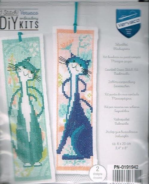 Cado VERVACO BORDUURPAKKET SET VAN 2 BOEKENLEGGERS  POEZEN, Hobby en Vrije tijd, Borduren en Borduurmachines, Nieuw, Borduurpakket