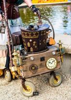 Steampunk rollator, Ophalen, Gebruikt