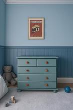 Ladenkast halkast kinderkamer kast commode grenen opgeknapt, Ophalen, 5 laden of meer, 50 tot 100 cm, Zo goed als nieuw